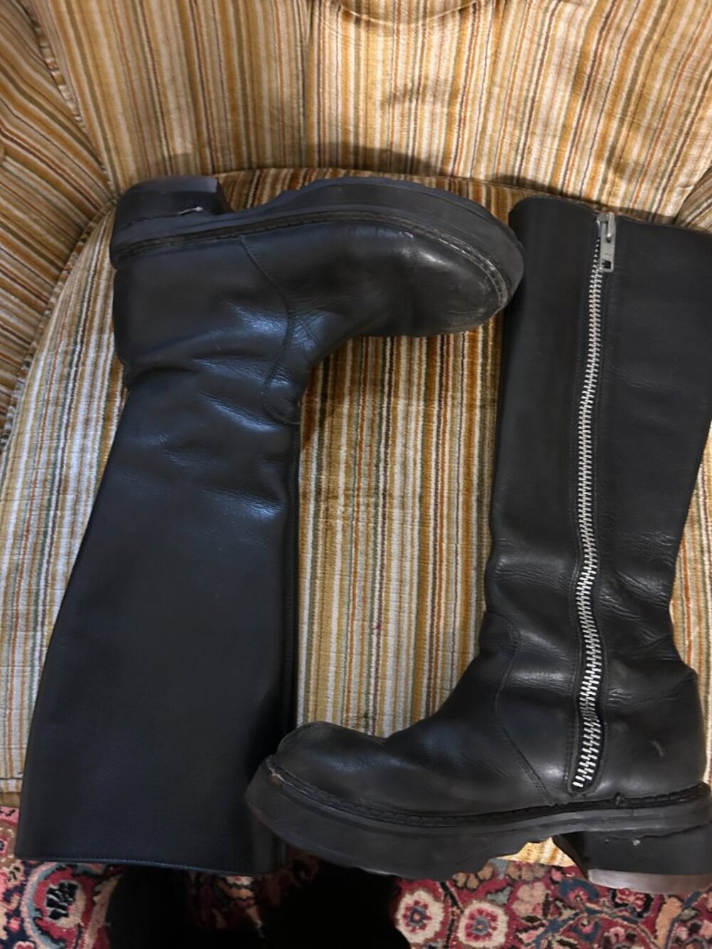 Vintage Y2K John Fluevog Women's Black Cece Boots